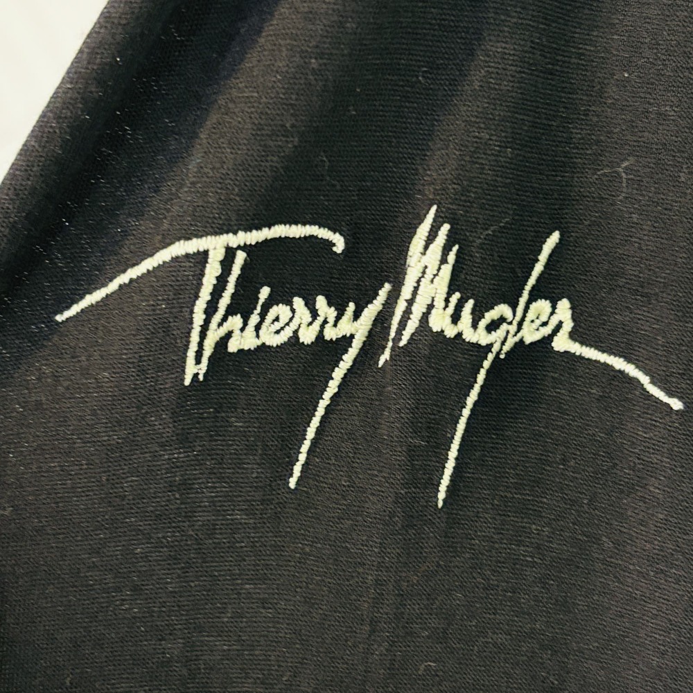 Thierry Mugler Paris Black Long Sleeve T-Shirt EU 56 - Picture 6 of 8